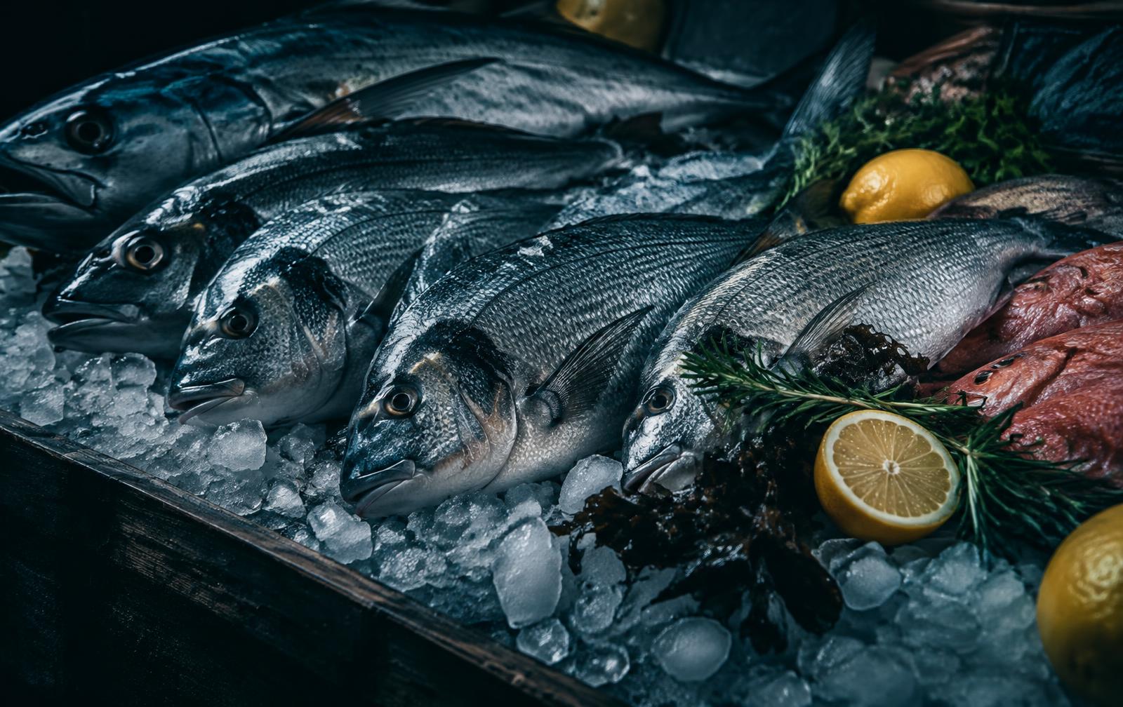 Fresh fish on ice at Hooked on Fish